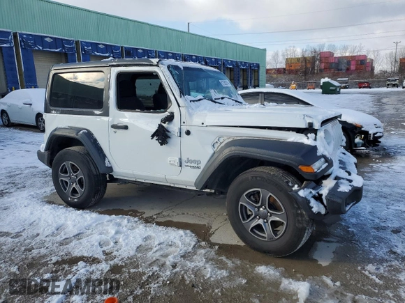 2018 Jeep Wrangler Sport with VIN 1C4GJXAG7JW188322, listed as a Copart auction lot 87352914 with 101,964 mi miles and Salvage Title. Bid and sale history available at carsss.com. Image 4.