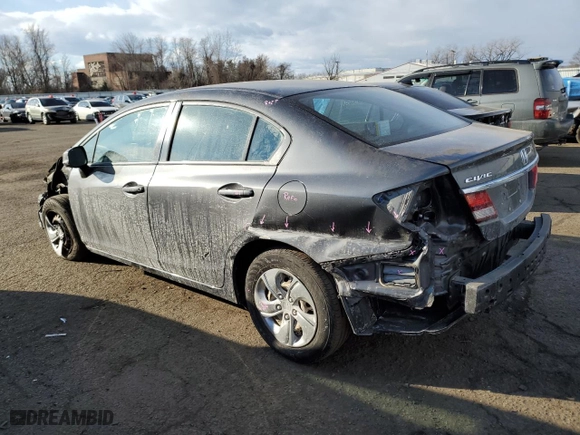 2013 Honda Civic Sdn LX with VIN 2HGFB2F53DH575327, listed as a Copart auction lot 42604245 with 97,670 mi miles and Salvage Title. Bid and sale history available at carsss.com. Image 2.