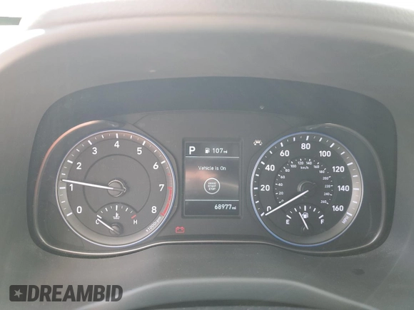 2020 Hyundai Kona SEL with VIN KM8K2CAA7LU514853, listed as a Copart auction lot 53077785 with 68,977 mi miles and Salvage Title. Bid and sale history available at DreamBid. Image 9.