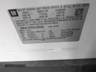 2018 GMC Terrain SLE with VIN 3GKALTEV3JL298666, listed as a IAAI auction lot 41655369 with 91,383 mi miles. Bid and sale history available at carsss.com. Image 9.