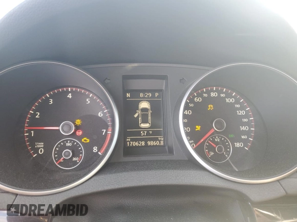 2013 Volkswagen GTI w/Conv & Sunroof z VIN WVWFD7AJXDW025201, wystawiony jako Copart lot #55325555 z przebiegiem 170 628 mil mil oraz Szkoda całkowita • Salvage title. Historia ofert i sprzedaży dostępna na DreamBid. Obrazek 9.