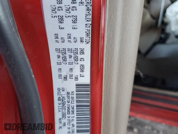 2002 Jeep Grand Cherokee Limited с VIN 1J4GW58N22C126821, выставлен на аукционе Copart как лот 46304015 с пробегом 157 932 миль миль и Списание • Salvage title. История ставок и продаж доступна на DreamBid. Изображение 13.