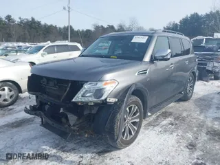 2018 Nissan Armada SL with VIN JN8AY2NC2JX503392, listed as a IAAI auction lot 41532481 with 179,997 mi miles. Bid and sale history available at carsss.com. Image 2.