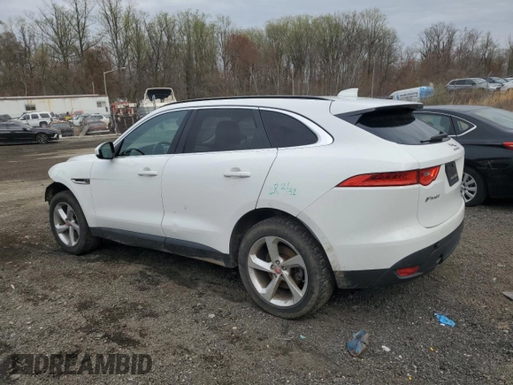 2019 Jaguar F-Pace 25t Premium with VIN SADCJ2FX8KA366087, listed as a Copart auction lot 51307075 with 108,178 mi miles and Salvage title. Bid and sale history available at DreamBid. Image 2.