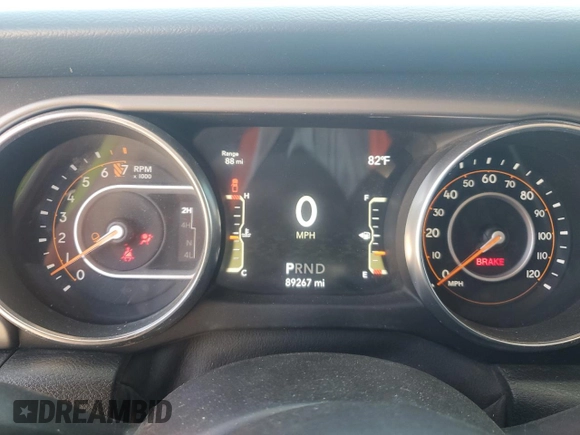 2020 Jeep Gladiator Sport S with VIN 1C6JJTAG7LL206022, listed as a Copart auction lot 57364825 with 89,267 mi miles and Salvage title. Bid and sale history available at DreamBid. Image 9.