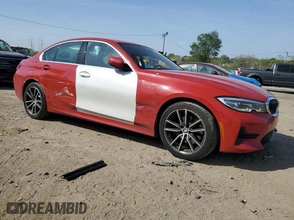 2020 BMW 3 Series 330i with VIN 3MW5R1J03L8B22097, listed as a Copart auction lot 54846115 with 109,637 mi miles and Salvage title. Bid and sale history available at DreamBid. Image 4.