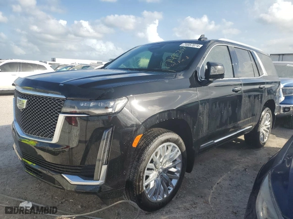 2023 Cadillac Escalade 4WD Premium Luxury with VIN 1GYS4BKL4PR302276, listed as a Copart auction lot 74957074 with 0 mi miles and Non Repairable. Bid and sale history available at carsss.com. Image 1.