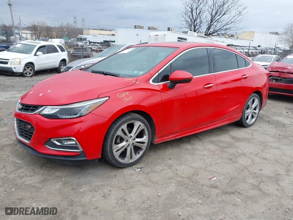 2016 Chevrolet Cruze Premier with VIN 1G1BG5SMXG7307851, listed as a IAAI auction lot 41726921 with 156,693 mi miles. Bid and sale history available at carsss.com. Image 2.