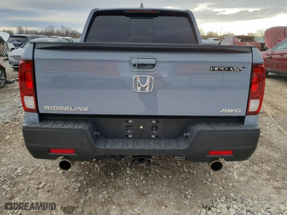2022 Honda Ridgeline RTL-E with VIN 5FPYK3F79NB022081, listed as a Copart auction lot 47860935 with 43,305 mi miles and Salvage Title. Bid and sale history available at carsss.com. Image 6.