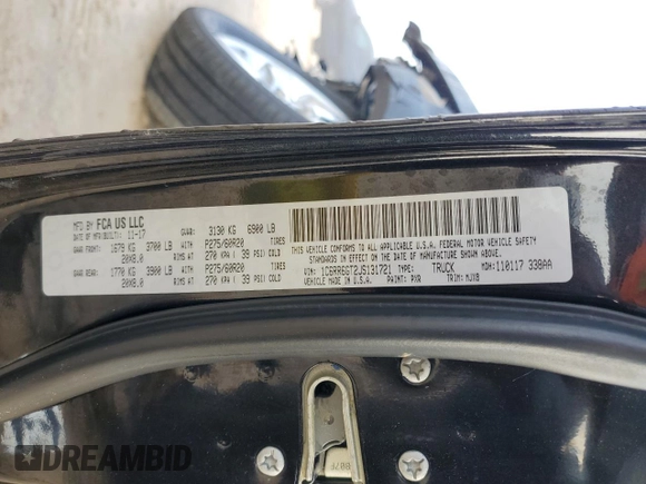 2018 Ram 1500 SLT z VIN 1C6RR6GT2JS131721, wystawiony jako Copart lot #46992545 z przebiegiem 82 448 mil mil oraz Szkody całkowita. Historia ofert i sprzedaży dostępna na DreamBid. Obrazek 12.