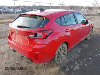 2024 Subaru Impreza Sport with VIN JF1GUAFC0R8343759, listed as a IAAI auction lot 41133565 with 14,196 mi miles. Bid and sale history available at carsss.com. Image 4.