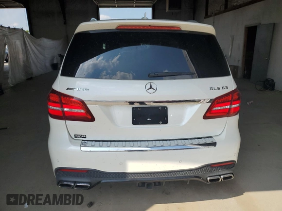 2018 Mercedes-Benz GLS 63 AMG with VIN 4JGDF7FE9JB035729, listed as a Copart auction lot 63685195 with 89,958 mi miles and Salvage title. Bid and sale history available at DreamBid. Image 6.