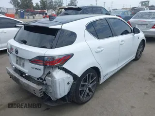 2017 Lexus CT 200h with VIN JTHKD5BH4H2283160, listed as a IAAI auction lot 42383036 with 115,582 mi miles and . Bid and sale history available at DreamBid. Image 4.