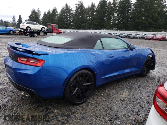 2017 Chevrolet Camaro 2SS with VIN 1G1FH3D76H0130722, listed as a Copart auction lot 87033954 with 35,600 mi miles and Salvage title. Bid and sale history available at DreamBid. Image 3.