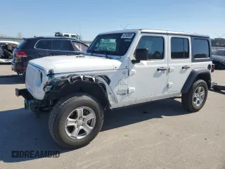 2021 Jeep Wrangler Unlimited Sport S with VIN 1C4HJXDNXMW510101, listed as a Copart auction lot 47548955 with 36,512 mi miles and Salvage Title. Bid and sale history available at carsss.com. Image 1.