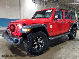 2021 Jeep Wrangler Unlimited Rubicon with VIN 1C4HJXFG4MW534666, listed as a Copart auction lot 47195485 with 7,092 mi miles and Salvage Title. Bid and sale history available at carsss.com. Image 1.