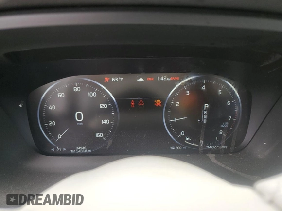 2020 Volvo S60 Momentum with VIN 7JR102FK7LG044227, listed as a Copart auction lot 47874215 with 34,946 mi miles and Salvage Title. Bid and sale history available at carsss.com. Image 9.