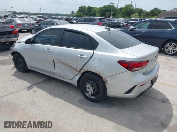 2021 Kia Rio LX with VIN 3KPA24AD1ME372886, listed as a IAAI auction lot 41876332 with 39,665 mi miles and . Bid and sale history available at DreamBid. Image 3.