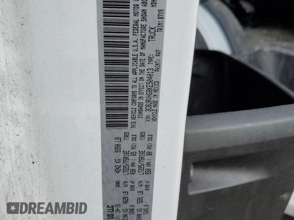 2019 Ram ProMaster Cargo with VIN 3C6URVHG8KE504013, listed as a Copart auction lot 58715384 with 275,798 mi miles and Non Repairable. Bid and sale history available at DreamBid. Image 12.