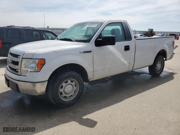 2014 Ford F-150 XL with VIN 1FTNF1CF5EKD21179, listed as a Copart auction lot 48916575 with 150,958 mi miles and Salvage Title. Bid and sale history available at carsss.com. Image 1.