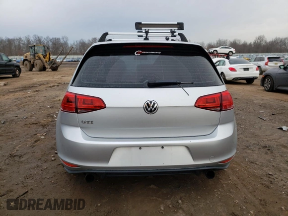 2016 Volkswagen Golf GTI SE with VIN 3VW5T7AU4GM019601, listed as a Copart auction lot 37737153 with 0 mi miles. Bid and sale history available at carsss.com. Image 6.