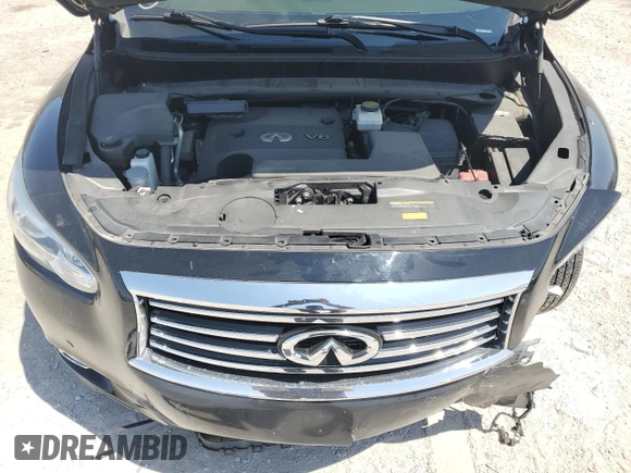 2014 Infiniti QX60 with VIN 5N1AL0MM8EC542358, listed as a Copart auction lot 61184495 with 31,859 mi miles and Salvage title. Bid and sale history available at DreamBid. Image 12.