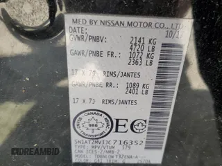 2018 Nissan Rogue SV z VIN 5N1AT2MV3JC716352, wystawiony jako Copart lot #56500795 z przebiegiem 58 160 mil mil oraz Szkoda całkowita • Salvage title. Historia ofert i sprzedaży dostępna na DreamBid. Obrazek 13.