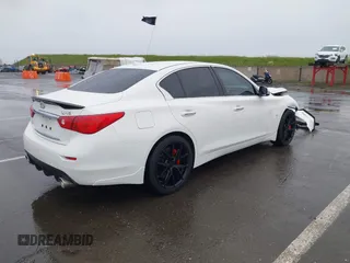 2015 Infiniti Q50 Premium with VIN JN1BV7AR1FM393866, listed as a IAAI auction lot 41807059 with 79,300 mi miles. Bid and sale history available at carsss.com. Image 4.