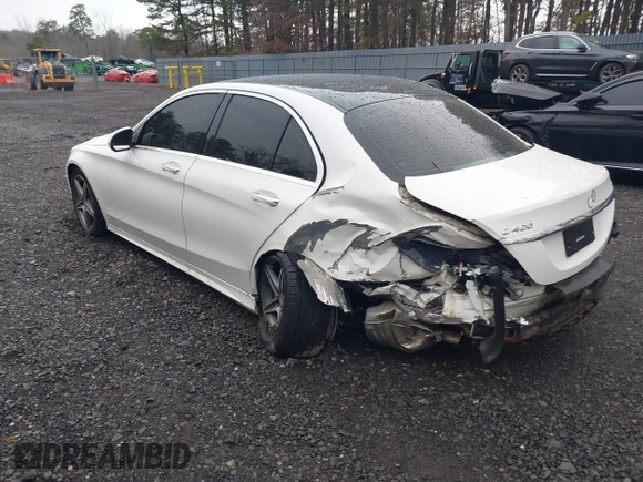2015 Mercedes-Benz C-Class C 400 with VIN 55SWF6GB9FU011462, listed as a IAAI auction lot 41649304 with 123,915 mi miles. Bid and sale history available at carsss.com. Image 3.