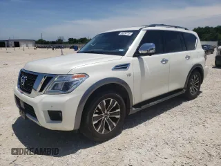 2018 Nissan Armada SL with VIN JN8AY2ND3JX003007, listed as a Copart auction lot 55329714 with 105,879 mi miles and Clean Title. Bid and sale history available at carsss.com. Image 1.