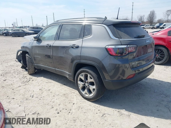 2020 Jeep Compass Limited with VIN 3C4NJDCB1LT245890, listed as a IAAI auction lot 41791500 with 51,042 mi miles. Bid and sale history available at carsss.com. Image 3.