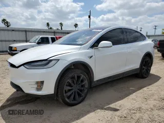 2020 Tesla Model X Long Range with VIN 5YJXCDE20LF303678, listed as a Copart auction lot 53026705 with Not Provided miles and Salvage Title. Bid and sale history available at carsss.com. Image 1.