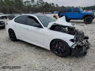 2019 Alfa Romeo Giulia with VIN ZARFAMAN2K7622835, listed as a Copart auction lot 45036085 with 0 mi miles and Salvage Title. Bid and sale history available at carsss.com. Image 4.