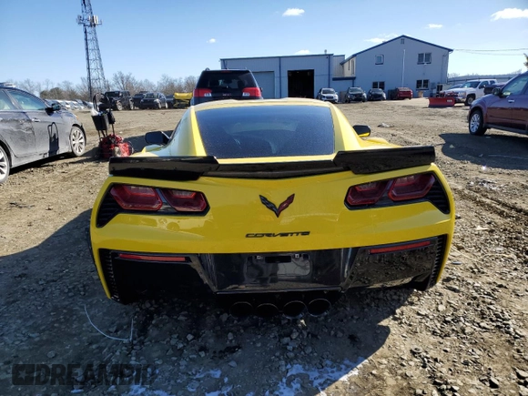 2017 Chevrolet Corvette Grand Sport 2LT with VIN 1G1YY2D71H5100758, listed as a Copart auction lot 46298855 with 25,501 mi miles and Salvage Title. Bid and sale history available at carsss.com. Image 6.