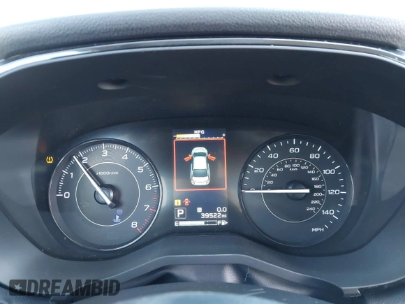 2019 Subaru Impreza with VIN 4S3GKAB68K3623755, listed as a IAAI auction lot 41933894 with 39,522 mi miles. Bid and sale history available at carsss.com. Image 7.
