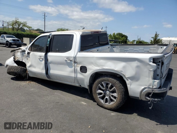 2021 Chevrolet Silverado 1500 LT with VIN 3GCUYDET6MG206476, listed as a Copart auction lot 53552215 with 130,103 mi miles and Salvage Title. Bid and sale history available at carsss.com. Image 2.