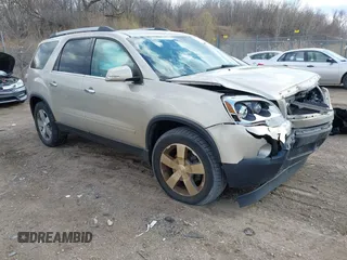 2011 GMC Acadia SLT2 with VIN 1GKKRSED5BJ141511, listed as a IAAI auction lot 41894520 with 123,355 mi miles and . Bid and sale history available at DreamBid. Image 1.