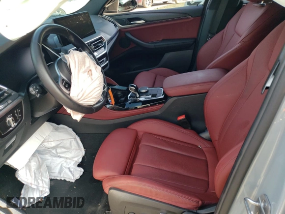 2022 BMW X4 xDrive30i with VIN 5UX33DT0XN9K76582, listed as a Copart auction lot 58791353 with 0 mi miles. Bid and sale history available at carsss.com. Image 7.