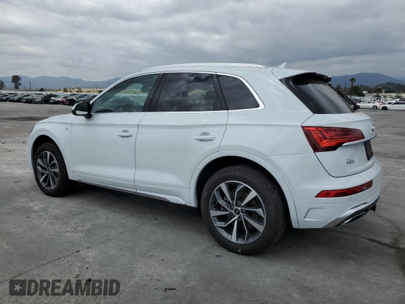 2023 Audi Q5 S line Premium Plus with VIN WA1EAAFY7P2147639, listed as a Copart auction lot 53052525 with 12,411 mi miles and Salvage title. Bid and sale history available at DreamBid. Image 2.