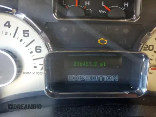 2011 Ford Expedition Max XLT with VIN 1FMJK1J50BEF00126, listed as a Copart auction lot 57623245 with 216,481 mi miles and Salvage title. Bid and sale history available at DreamBid. Image 9.