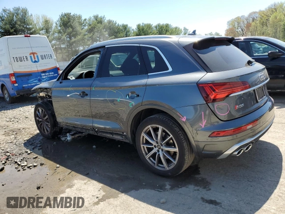 2022 Audi SQ5 Premium with VIN WA1A4AFY0N2087173, listed as a Copart auction lot 50318184 with 54,453 mi miles and . Bid and sale history available at DreamBid. Image 2.