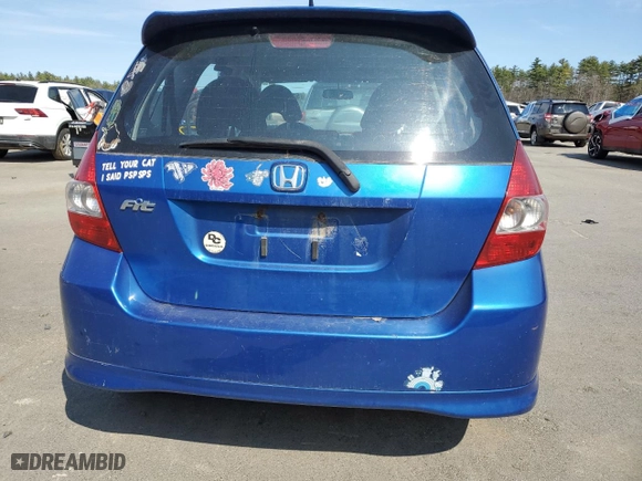 2008 Honda Fit Sport with VIN JHMGD38648S016102, listed as a Copart auction lot 53830755 with 243,479 mi miles and Clean Title. Bid and sale history available at carsss.com. Image 6.
