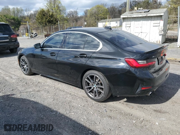2019 BMW 3 Series 330i xDrive with VIN WBA5R7C56KAJ86097, listed as a Copart auction lot 53537325 with 76,636 mi miles and Salvage Title. Bid and sale history available at carsss.com. Image 2.