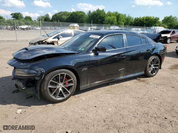 2017 Dodge Charger R/T Scat Pack with VIN 2C3CDXGJ4HH644315, listed as a Copart auction lot 58975454 with 0 mi miles and Salvage Title. Bid and sale history available at carsss.com. Image 1.