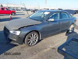 2013 Audi A4 2.0T Prestige with VIN WAUKFAFL8DN026009, listed as a IAAI auction lot 41653503 with 123,182 mi miles. Bid and sale history available at carsss.com. Image 2.