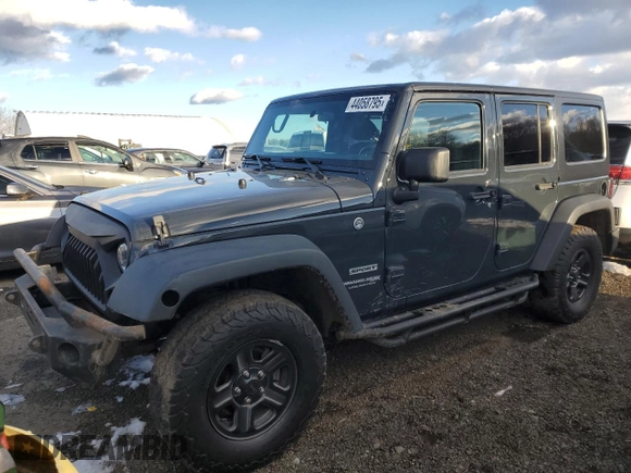 2018 Jeep Wrangler JK Unlimited Sport S with VIN 1C4BJWDG9JL897920, listed as a Copart auction lot 44058795 with 95,142 mi miles and Clean Title. Bid and sale history available at carsss.com. Image 1.