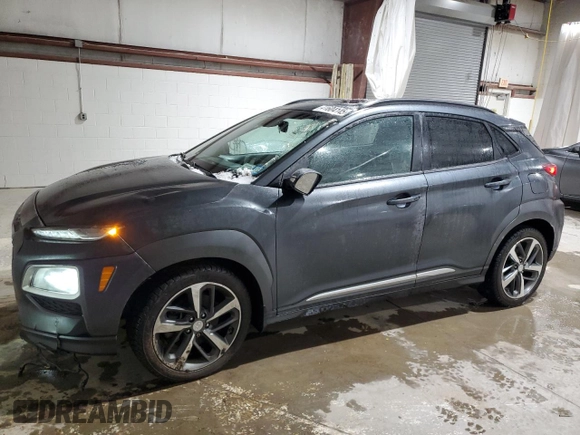 2019 Hyundai Kona Ultimate with VIN KM8K5CA50KU390434, listed as a Copart auction lot 41604145 with 74,743 mi miles and Salvage Title. Bid and sale history available at carsss.com. Image 1.