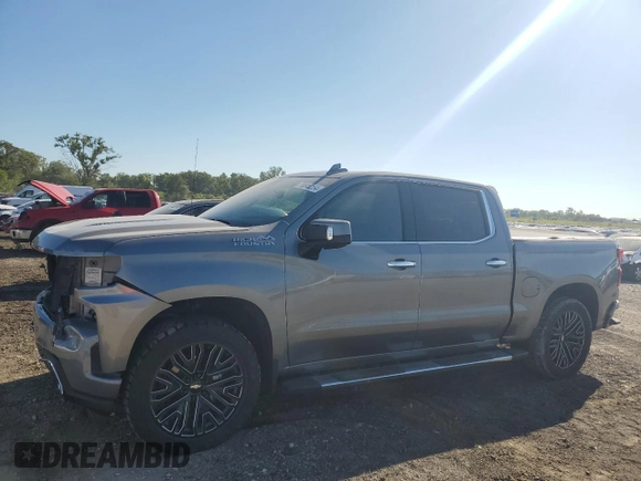2020 Chevrolet Silverado 1500 High Country with VIN 3GCUYHEL3LG225718, listed as a Copart auction lot 70046254 with 51,594 mi miles and Salvage Title. Bid and sale history available at carsss.com. Image 1.