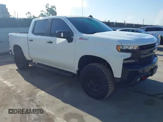 2021 Chevrolet Silverado 1500 LT Trail Boss with VIN 1GCPYFEL3MZ129400, listed as a IAAI auction lot 42024225 with 73,571 mi miles and . Bid and sale history available at DreamBid. Image 1.