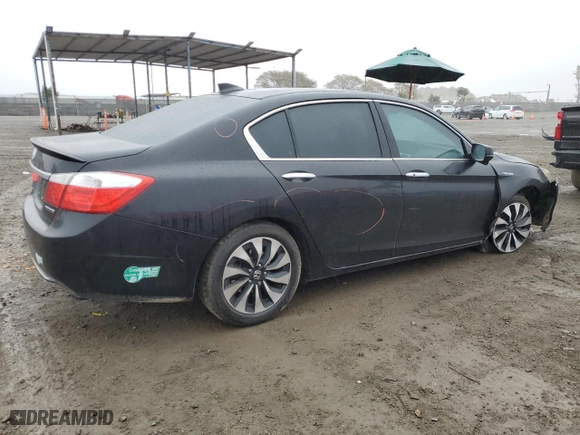 2014 Honda Accord Hybrid EX-L with VIN 1HGCR6F58EA009377, listed as a Copart auction lot 44650485 with 305,633 mi miles and Salvage Title. Bid and sale history available at carsss.com. Image 3.